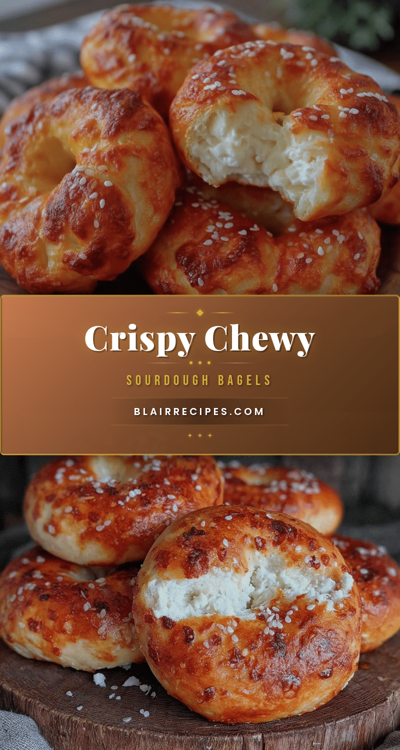crispy chewy sourdough bagels recipe