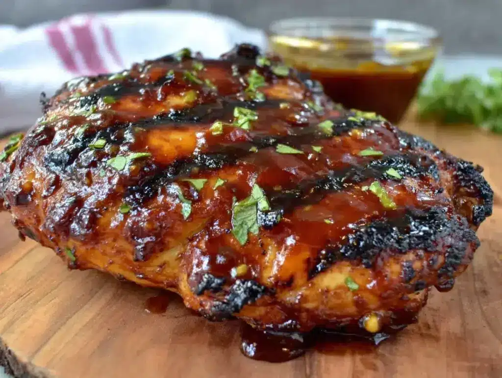 crispy grilled bbq chicken - featured image