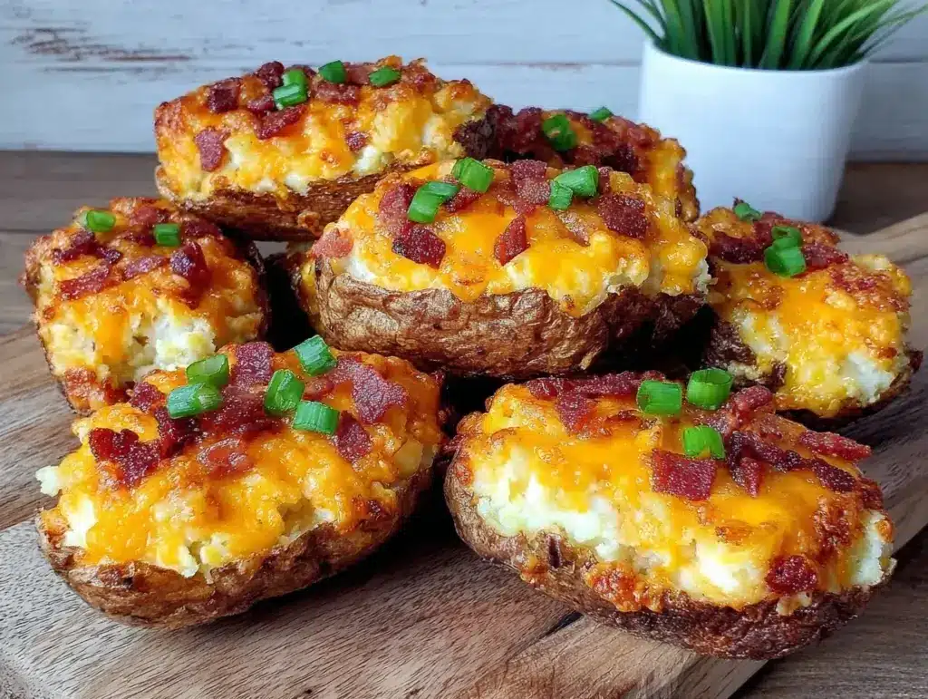 crispy loaded potato skins - featured image