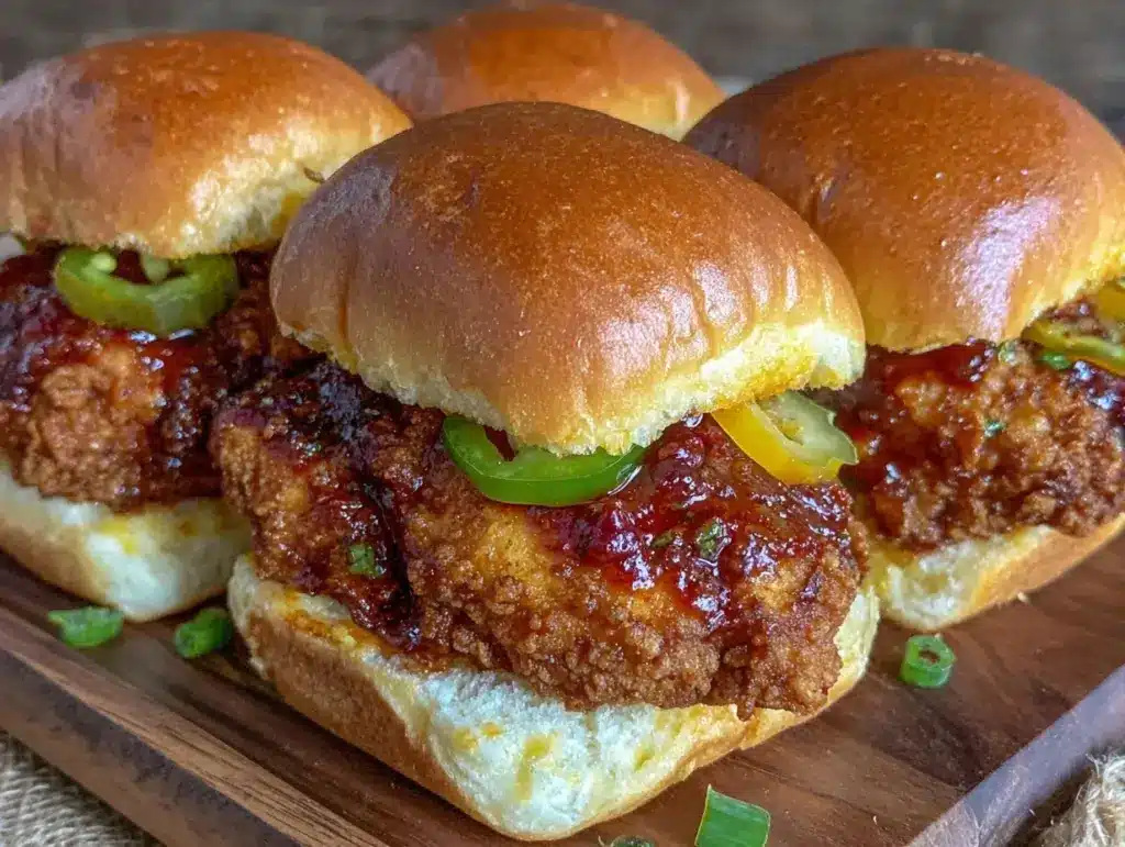 crispy Nashville hot chicken sliders - featured image