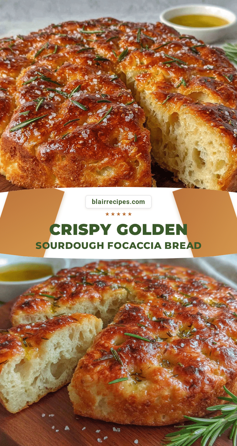 crispy sourdough focaccia bread recipe