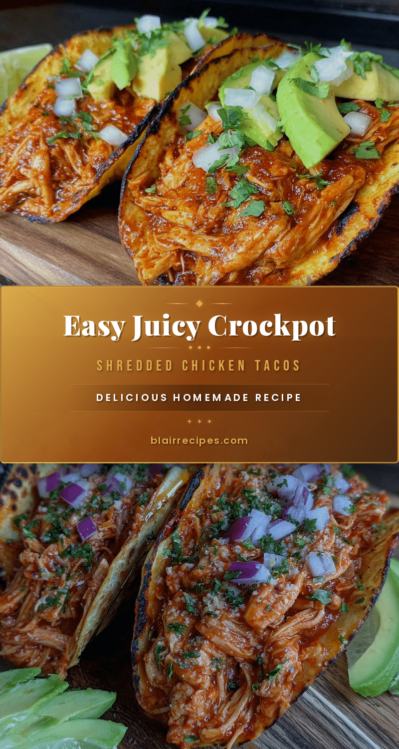 crockpot shredded chicken tacos recipe