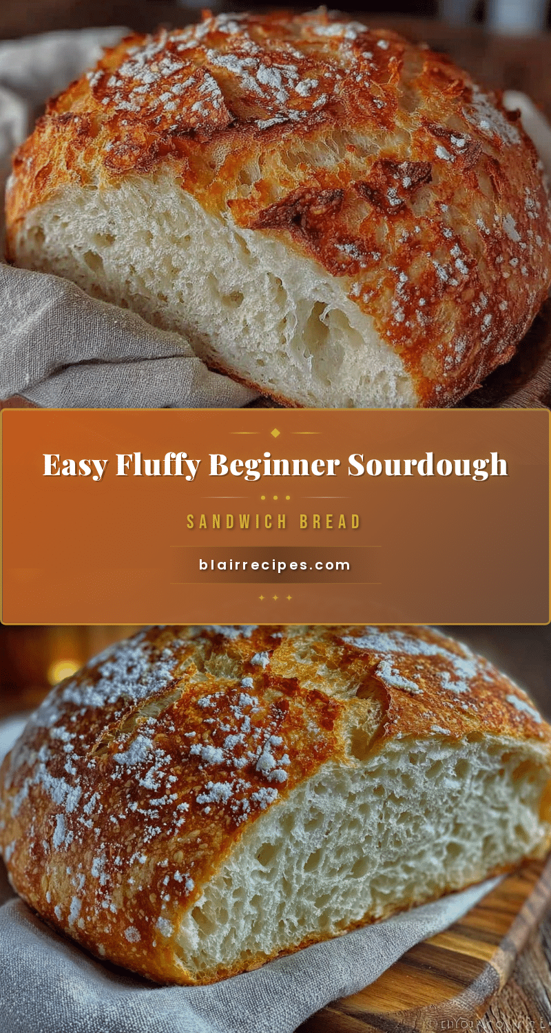easy fluffy beginner sourdough sandwich bread recipe
