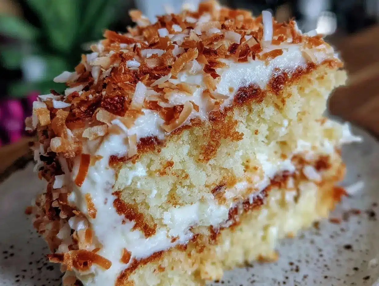 fluffy coconut cream cake preparation steps