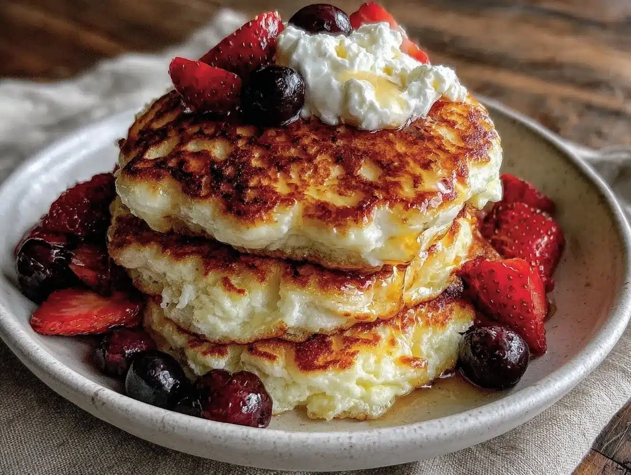 fluffy cottage cheese protein pancakes preparation steps