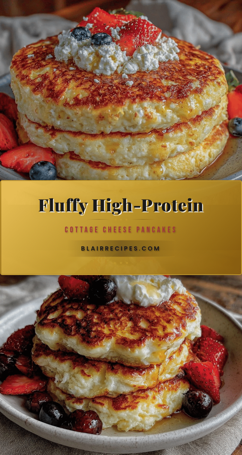 fluffy cottage cheese protein pancakes recipe