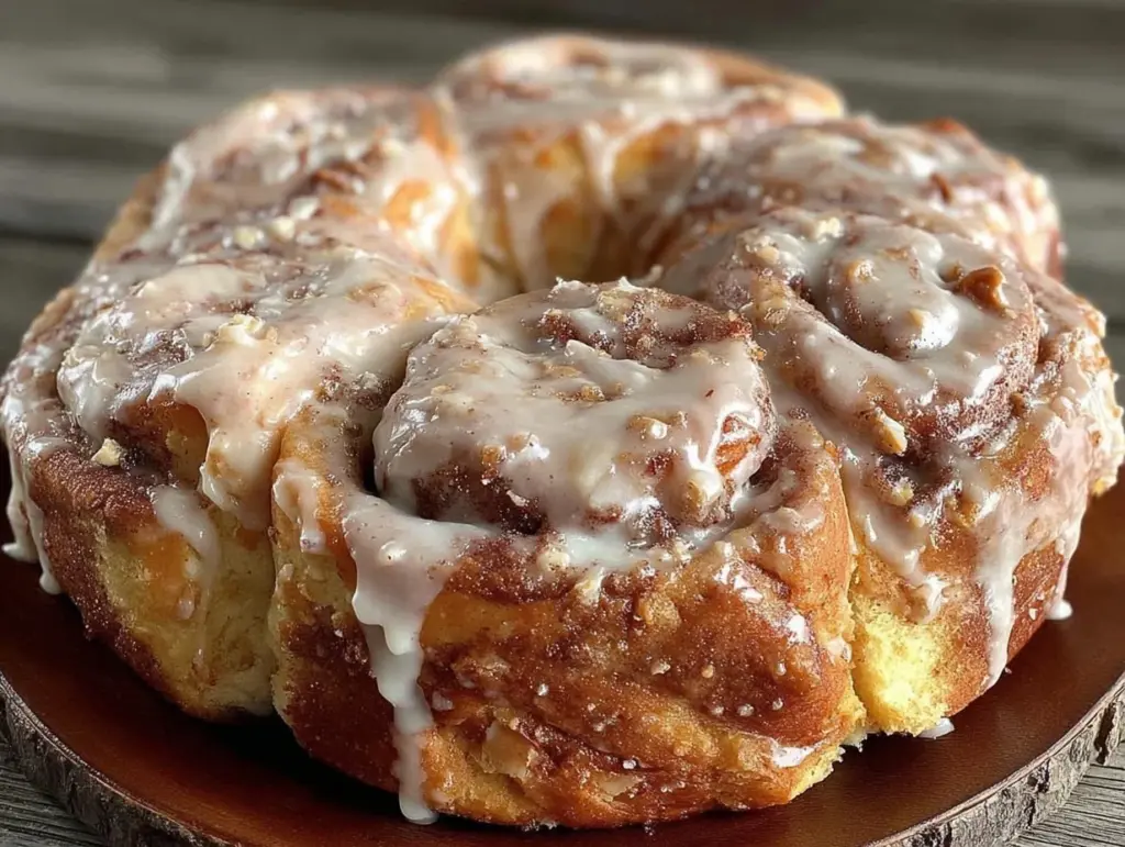 Fluffy Sourdough Cinnamon Roll Wreath - featured image