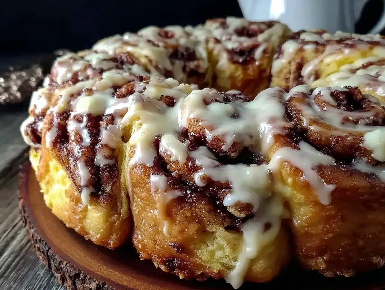 Fluffy Sourdough Cinnamon Roll Wreath preparation steps