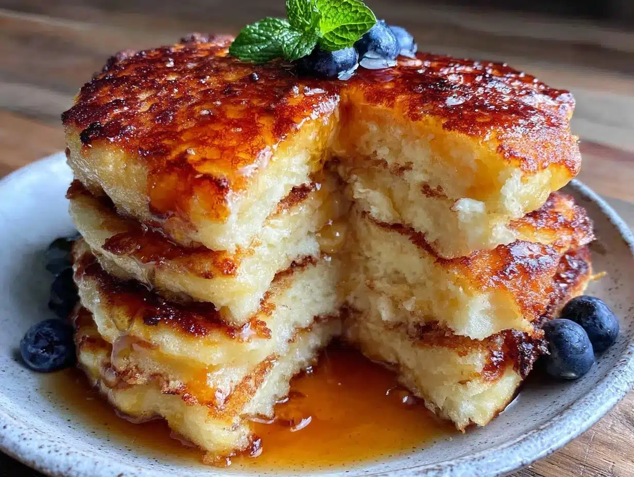 fluffy sourdough pancakes preparation steps