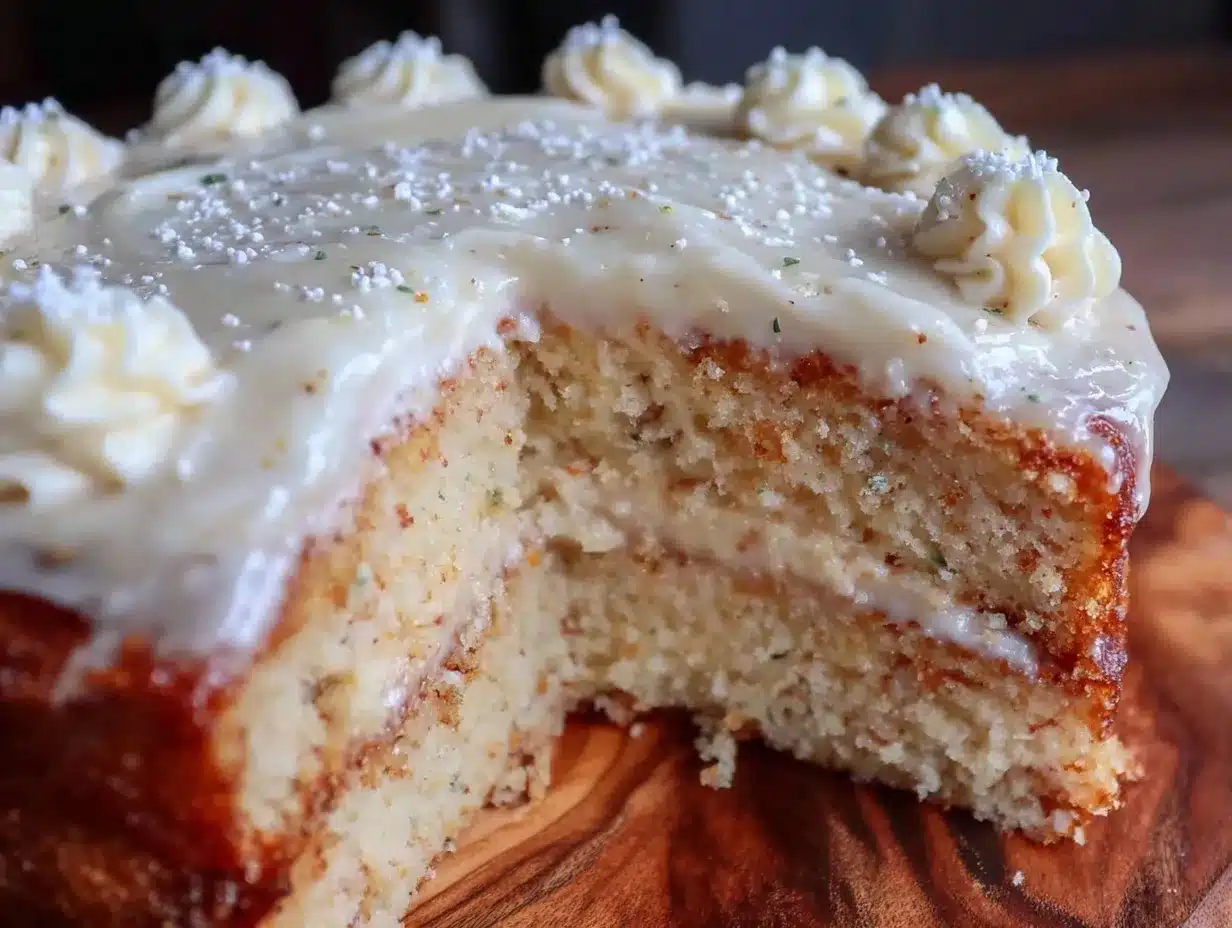 fluffy vanilla birthday cake preparation steps