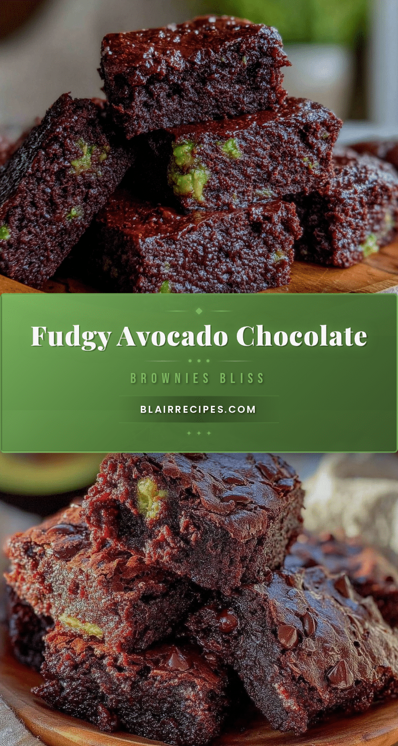 fudgy avocado chocolate brownies recipe
