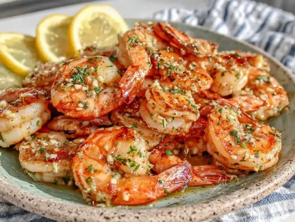 grilled lemon garlic shrimp - featured image