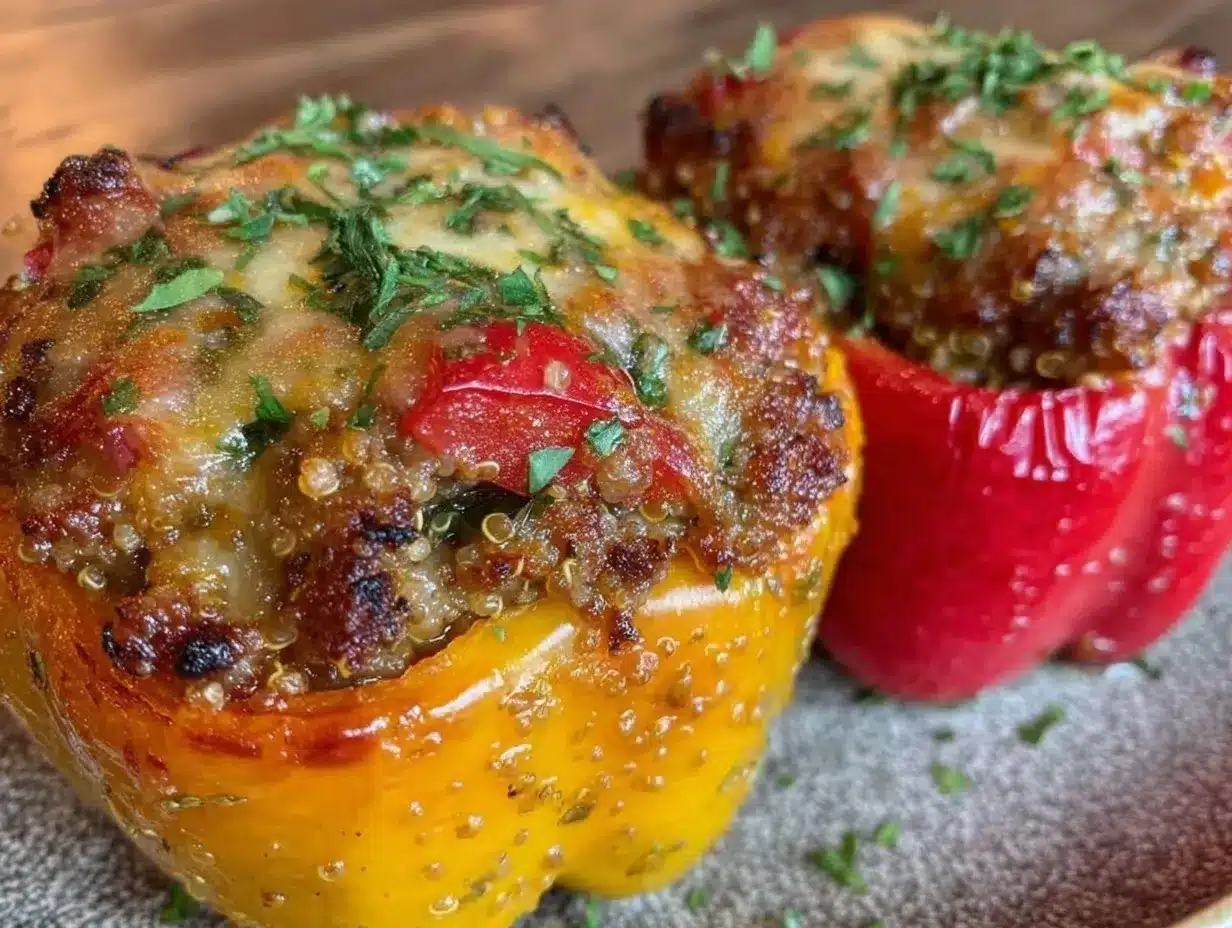 ground turkey stuffed peppers preparation steps