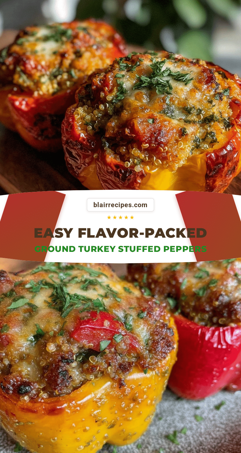 ground turkey stuffed peppers recipe