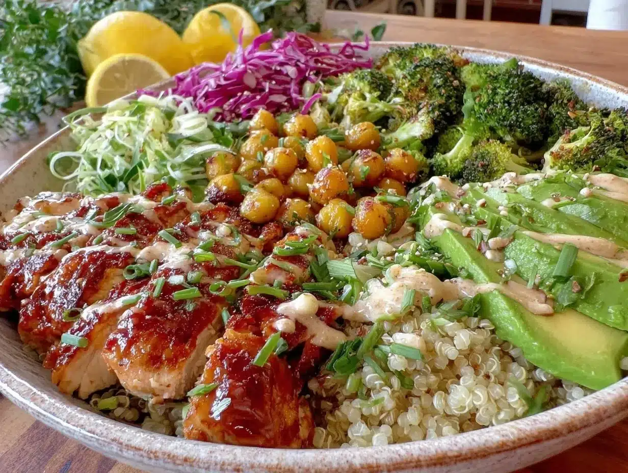 Healthy High-Protein Buddha Bowl preparation steps