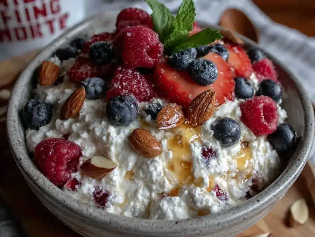 healthy high-protein cottage cheese breakfast bowl - featured image