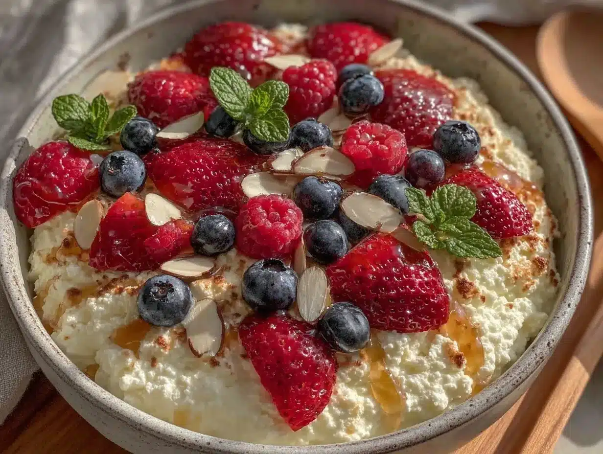 healthy high-protein cottage cheese breakfast bowl preparation steps