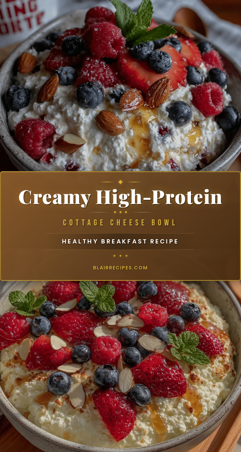 healthy high-protein cottage cheese breakfast bowl recipe