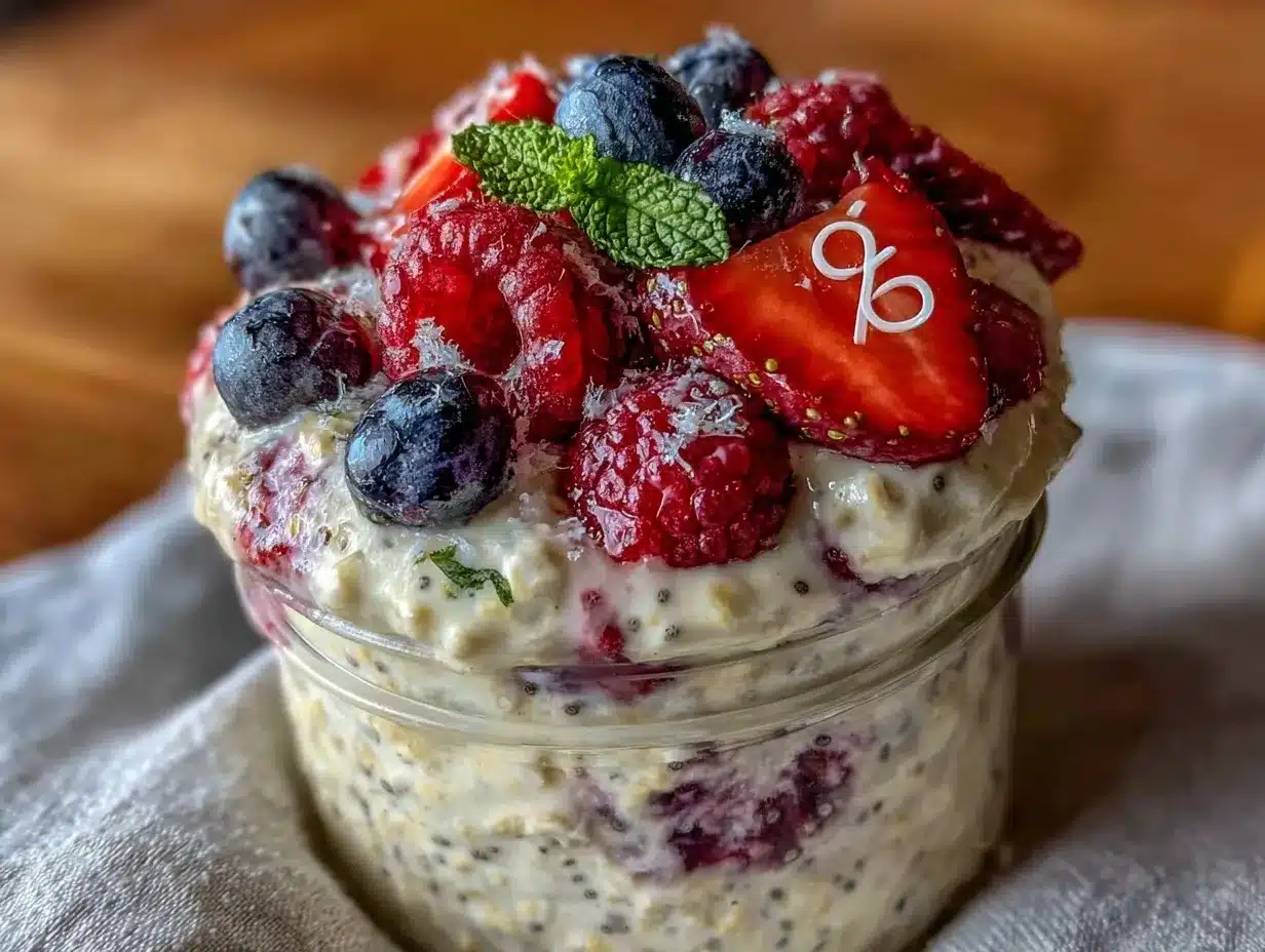 healthy protein overnight oats preparation steps