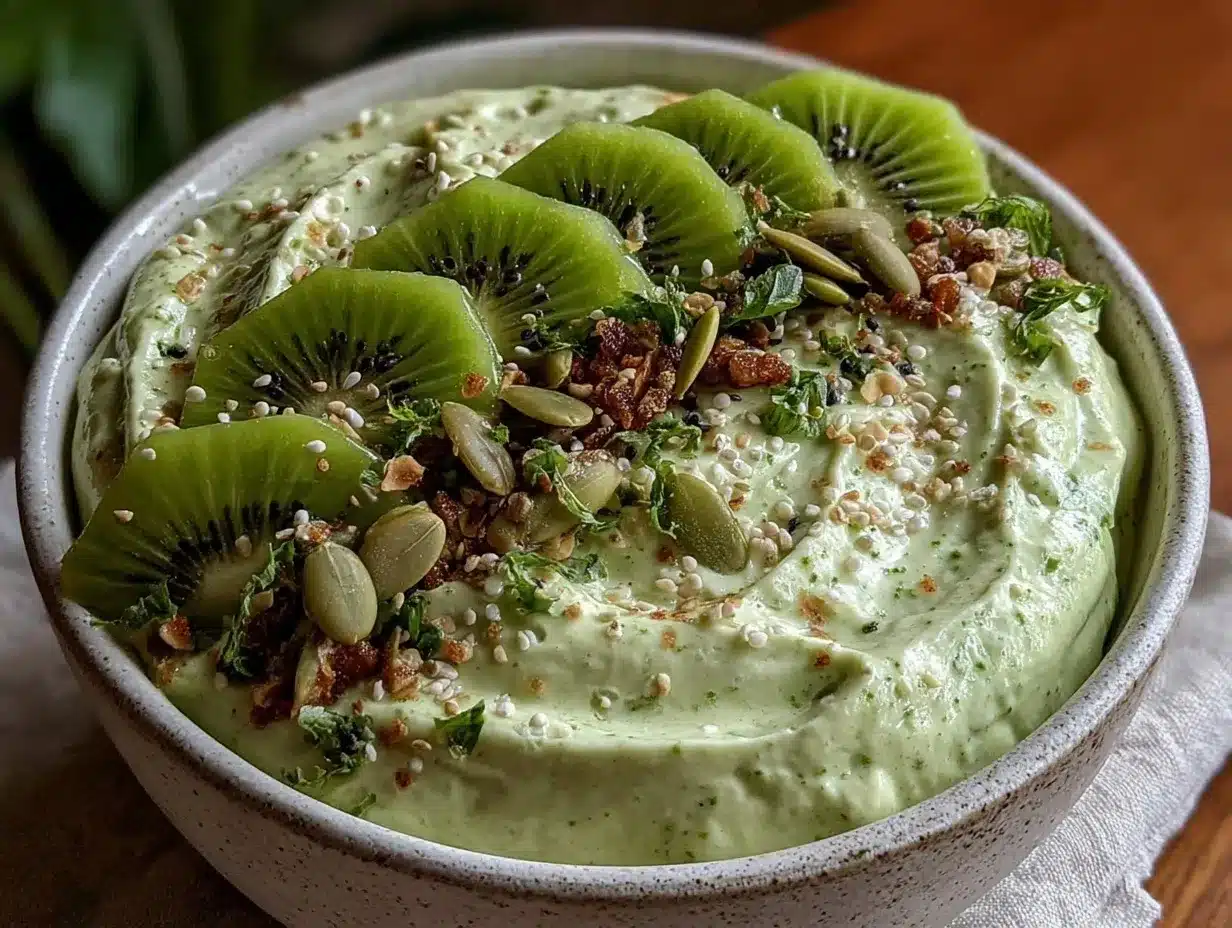 healthy shamrock protein smoothie bowl preparation steps