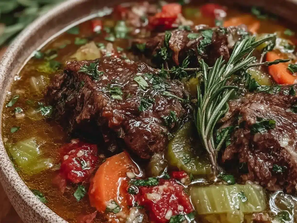 hearty beef vegetable soup preparation steps