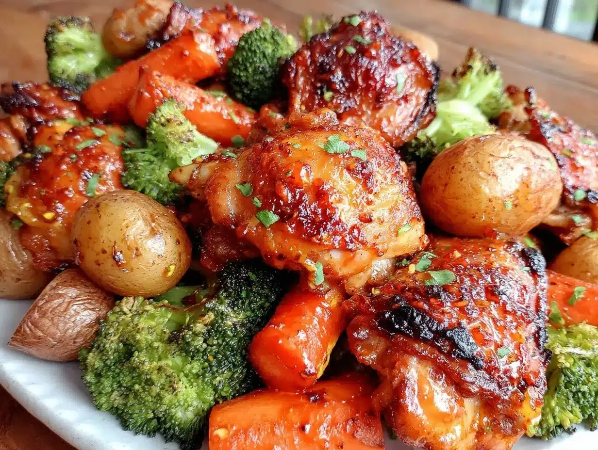 honey mustard chicken sheet pan dinner preparation steps
