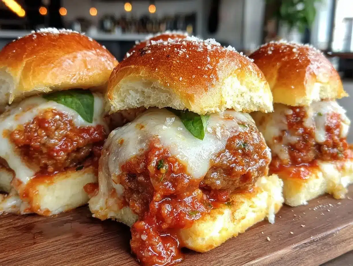 Italian meatball sub sliders preparation steps