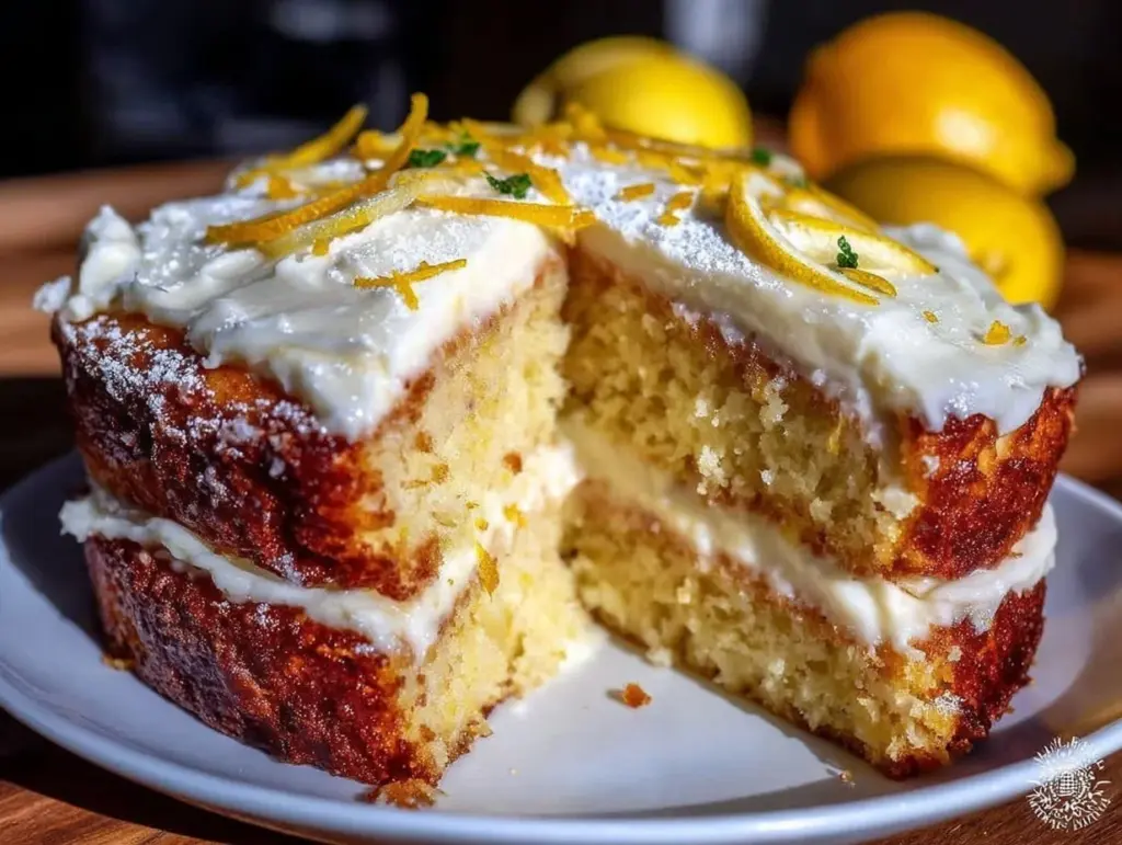 lemon layer cake - featured image