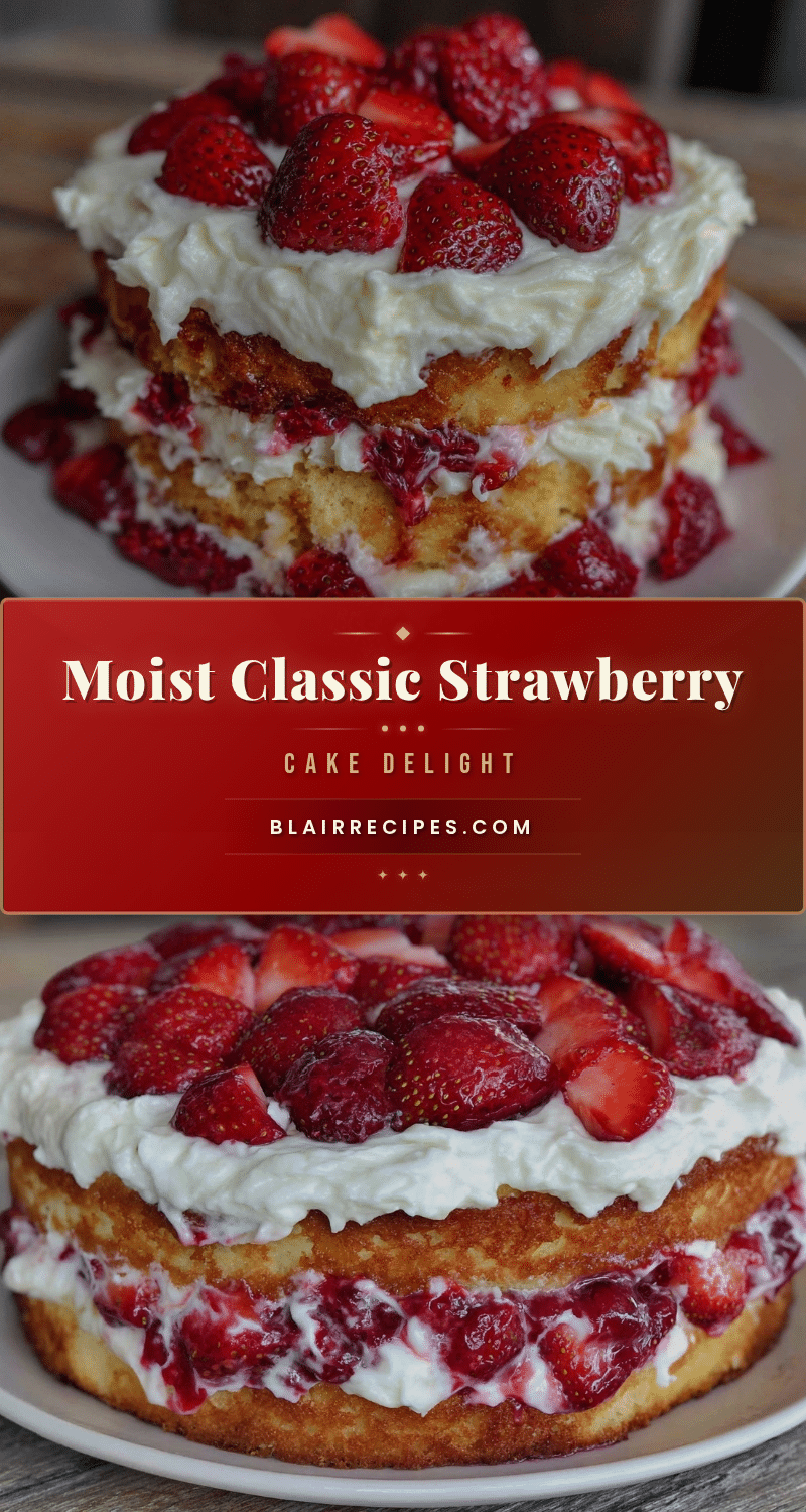 moist classic strawberry cake recipe