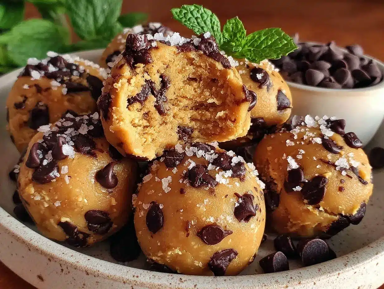 no-bake protein cookie dough bites preparation steps