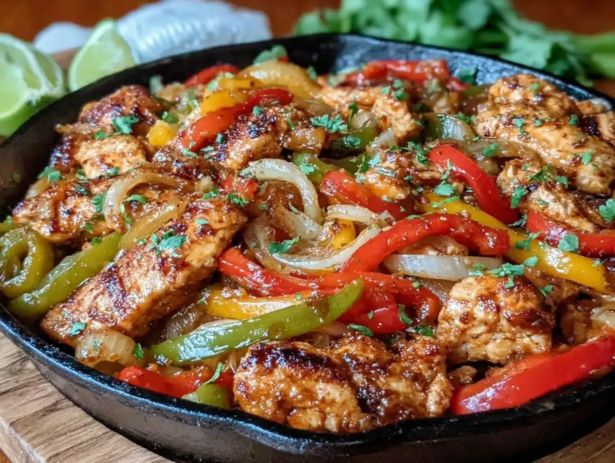 one-pan chicken fajitas preparation steps
