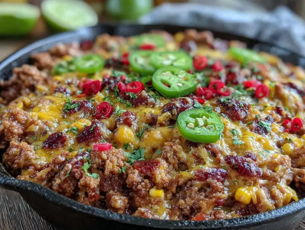 one-pan turkey taco skillet - featured image