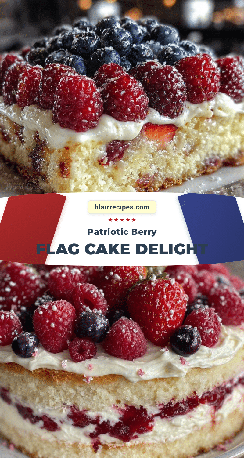 perfect flag cake with berries recipe