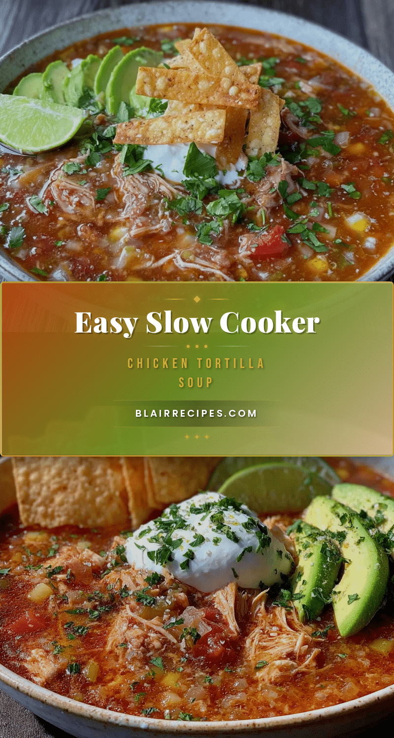 slow cooker chicken tortilla soup recipe