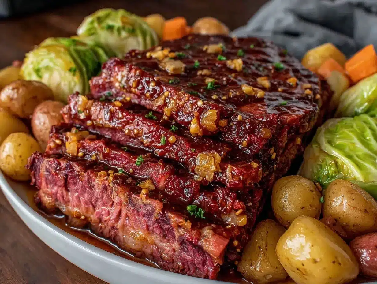 slow cooker corned beef and cabbage preparation steps