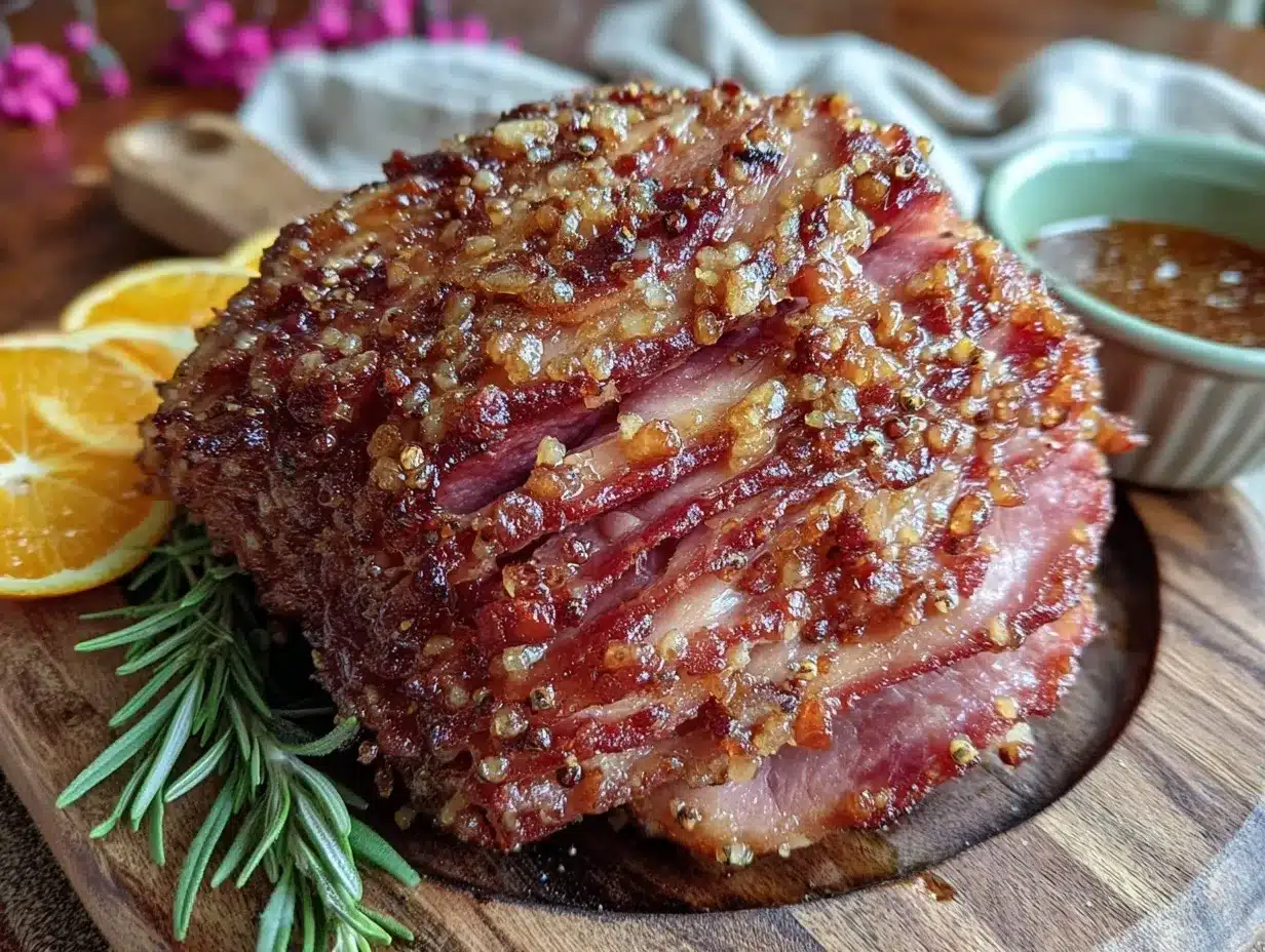 slow cooker honey glazed ham preparation steps