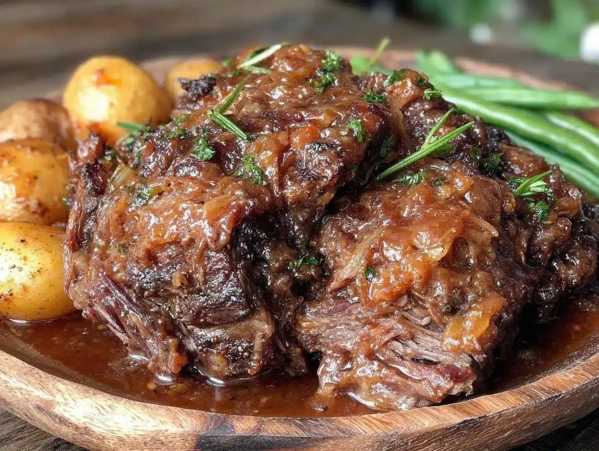 Slow Cooker Mississippi Pot Roast preparation steps