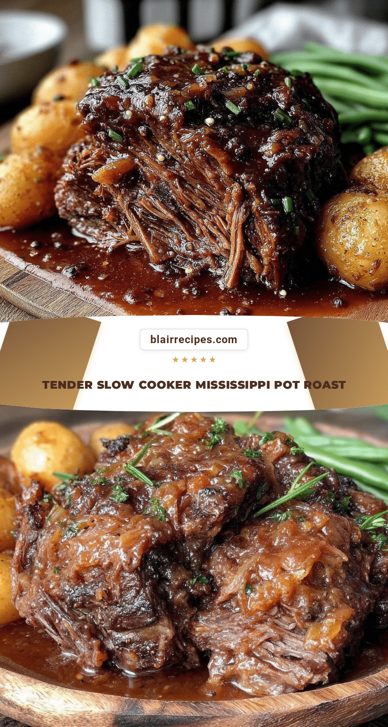 Slow Cooker Mississippi Pot Roast recipe