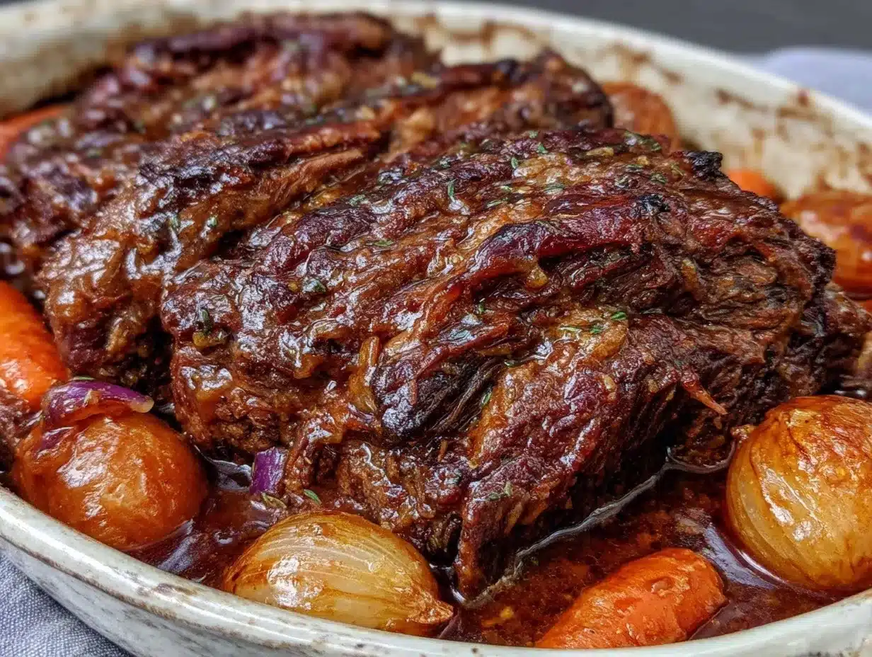 slow cooker pot roast preparation steps