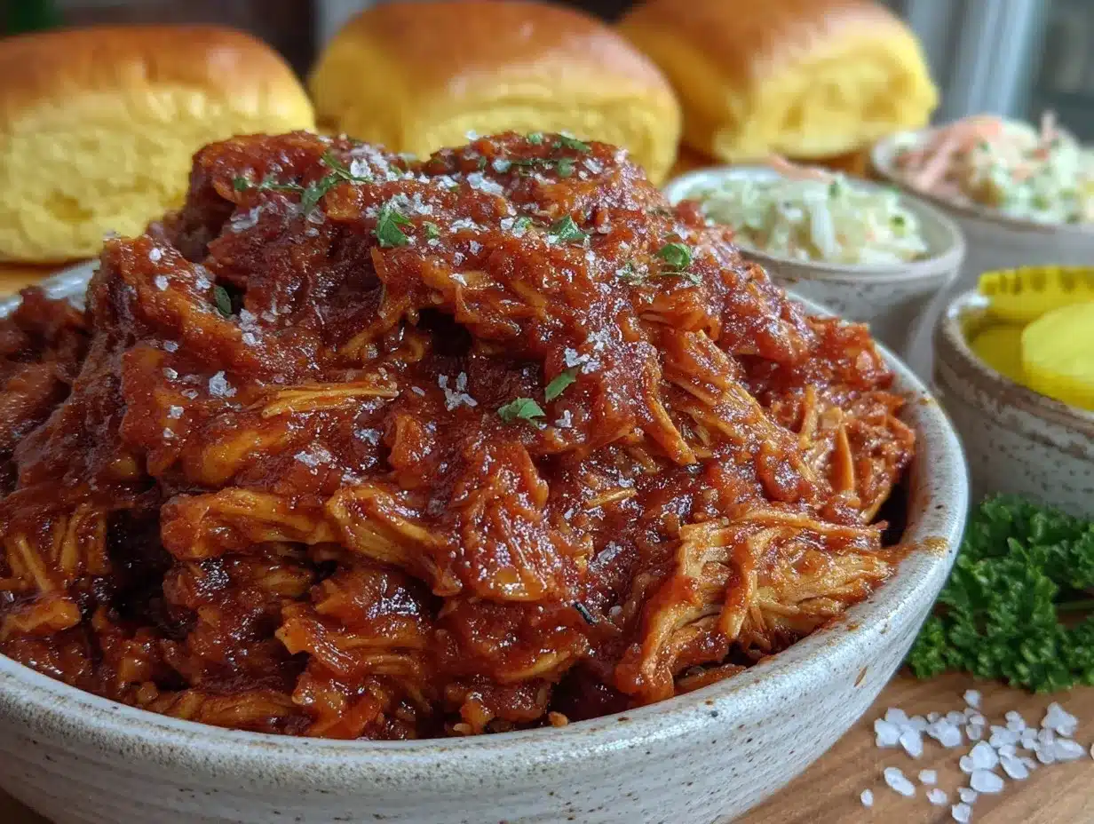 slow cooker pulled bbq chicken preparation steps