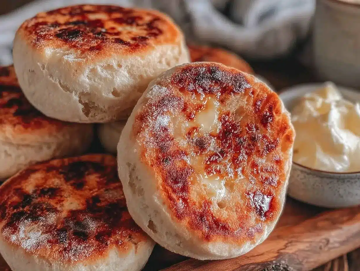 sourdough English muffins recipe preparation steps