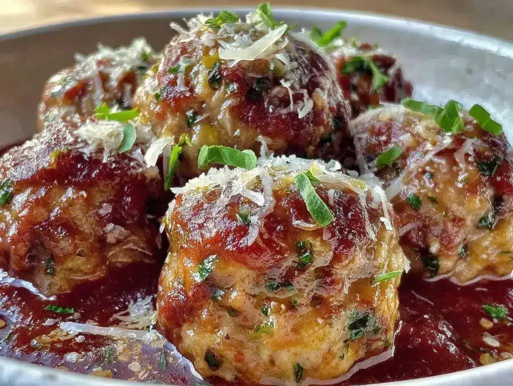 turkey meatballs with marinara sauce - featured image