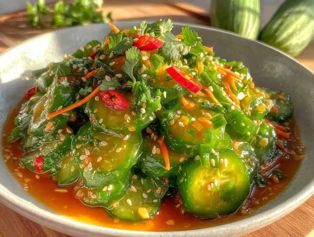 Asian cucumber salad with sesame - featured image