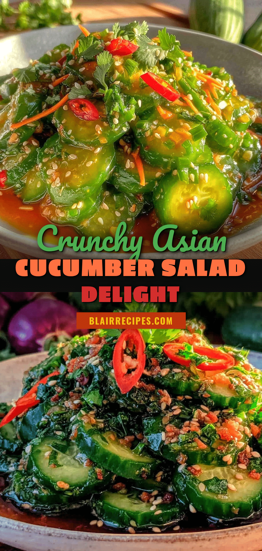 Asian cucumber salad with sesame recipe