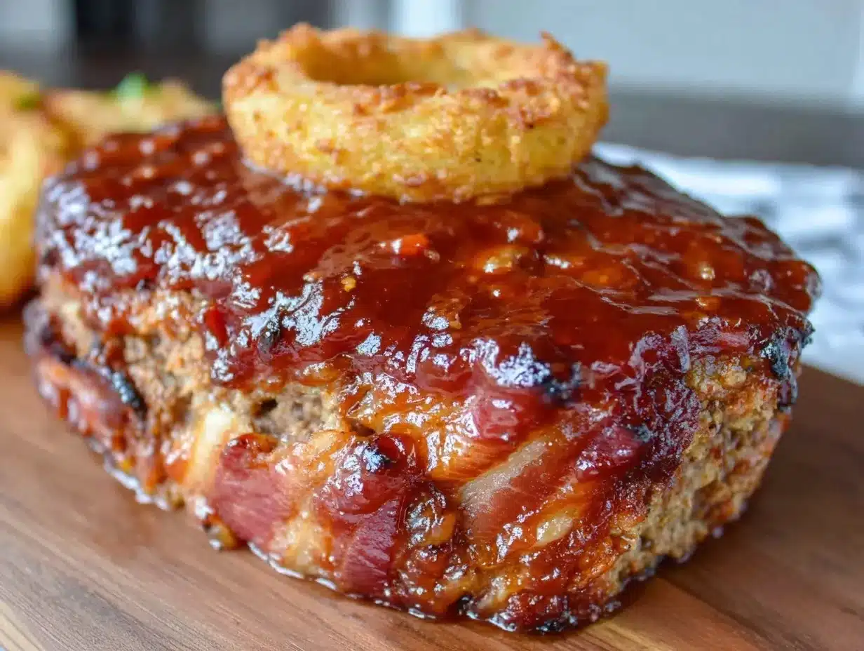 BBQ bacon wrapped meatloaf preparation steps