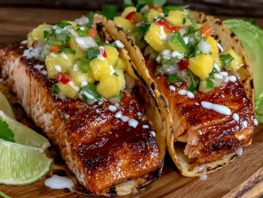blackened salmon tacos - featured image