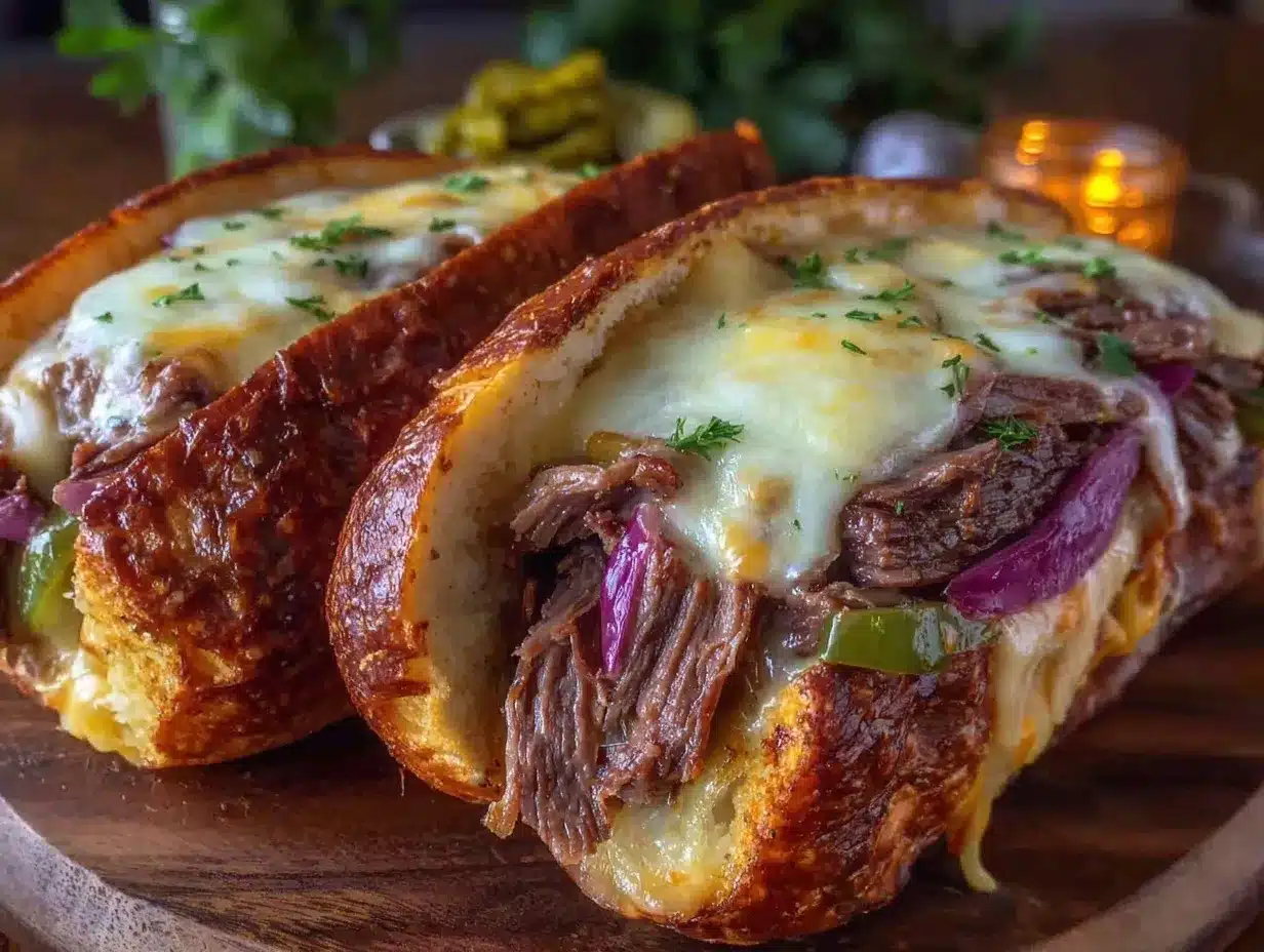 Blackstone Philly cheesesteak sandwiches preparation steps