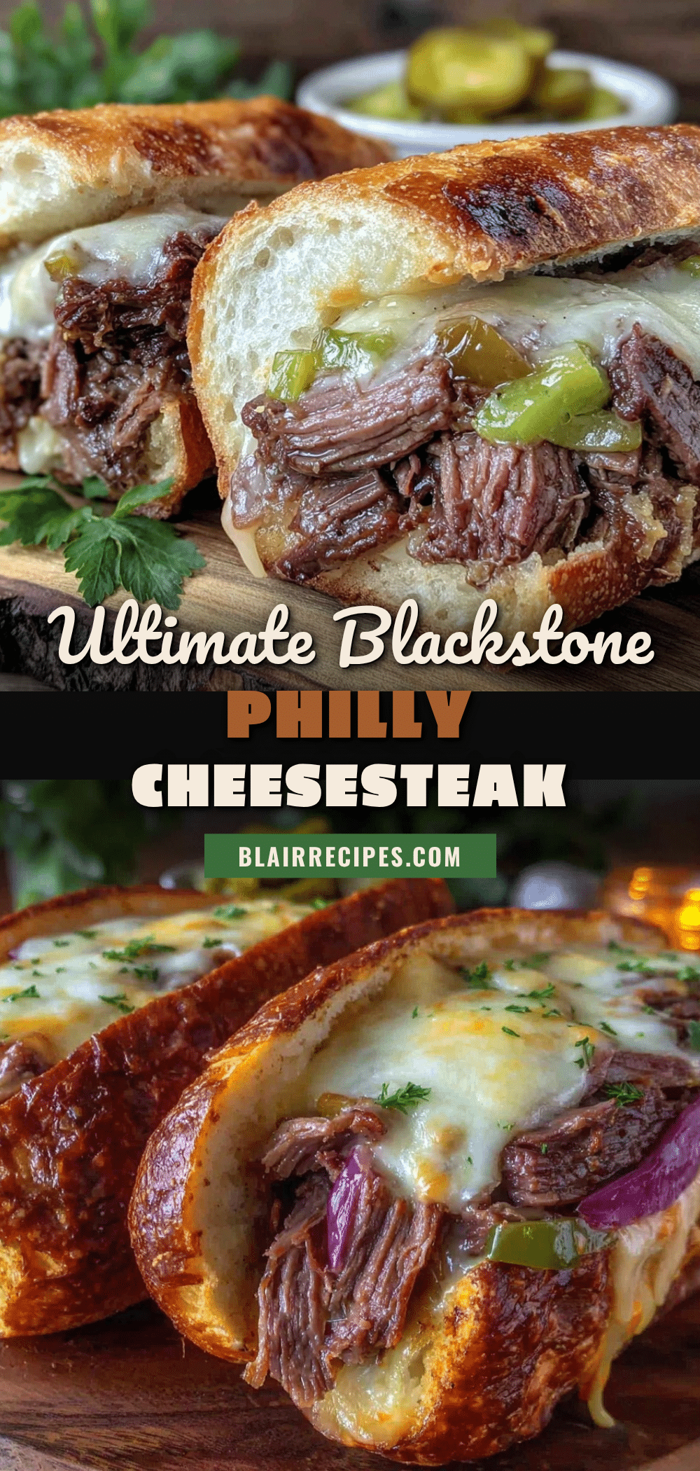 Blackstone Philly cheesesteak sandwiches recipe