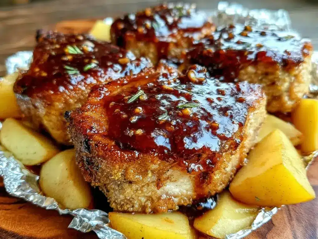 brown sugar garlic pork chops - featured image