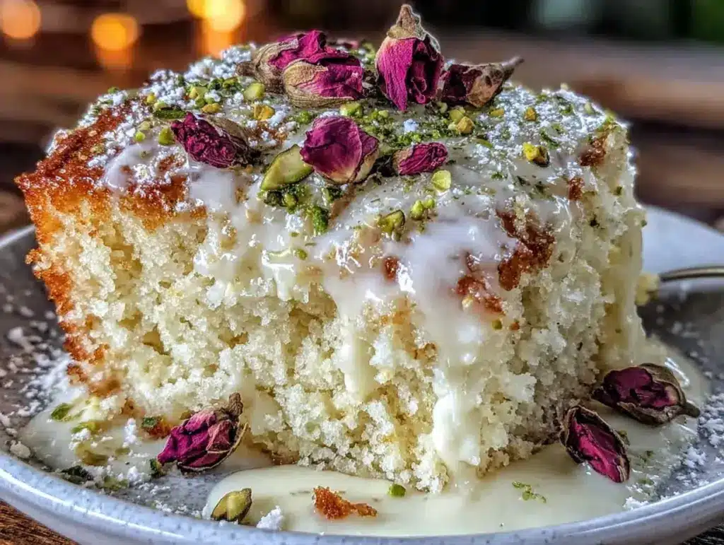 cardamom rose milk cake - featured image